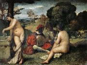 TIZIANO Vecellio Field concert oil painting reproduction